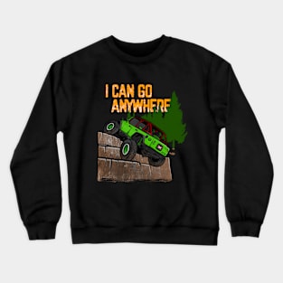 Green Jeep Flex I Can Go Anywhere Crewneck Sweatshirt